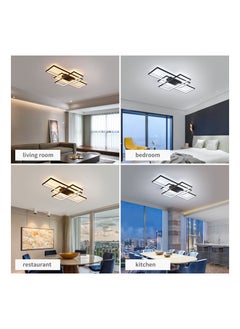 Dimmable Square LED Ceiling Lights, Ceiling Modern Light Acrylic Flush Mount Ceiling Lamps with Remote Control, 50W Black Ceiling Light Fixture for Living Dining Room Bedroom Kitchen - pzsku/Z7C847C64189F6C6F0D79Z/45/_/1681550141/a1eba391-ad21-4dab-a5ad-cf03e45bf334