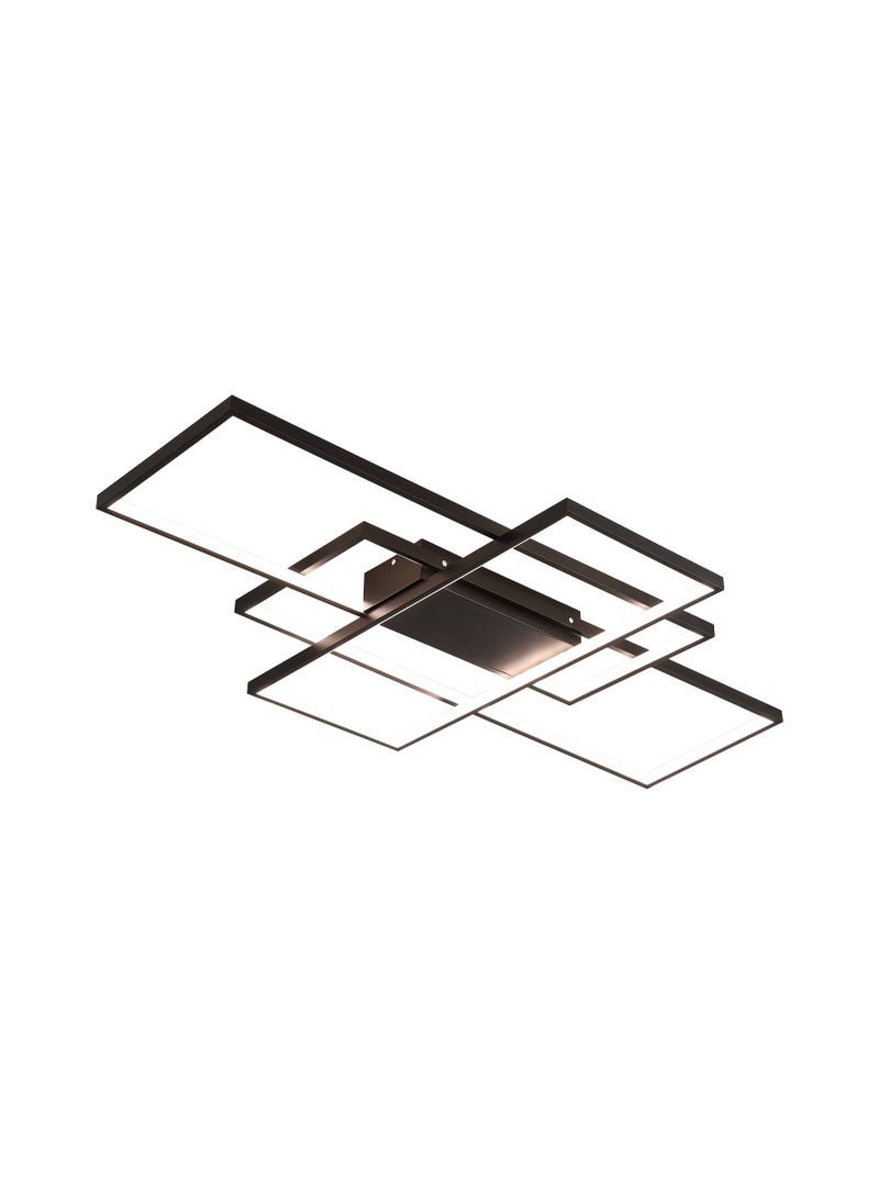 Haikomin Dimmable Square LED Ceiling Lights, Ceiling Modern Light Acrylic Flush Mount Ceiling Lamps with Remote Control, 50W Black Ceiling Light Fixture for Living Dining Room Bedroom Kitchen  - Image 2