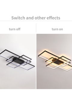 Dimmable Square LED Ceiling Lights, Ceiling Modern Light Acrylic Flush Mount Ceiling Lamps with Remote Control, 50W Black Ceiling Light Fixture for Living Dining Room Bedroom Kitchen - pzsku/Z7C847C64189F6C6F0D79Z/45/_/1681550144/dab8f4e8-15e3-4129-a18d-c9b67e79bf0e