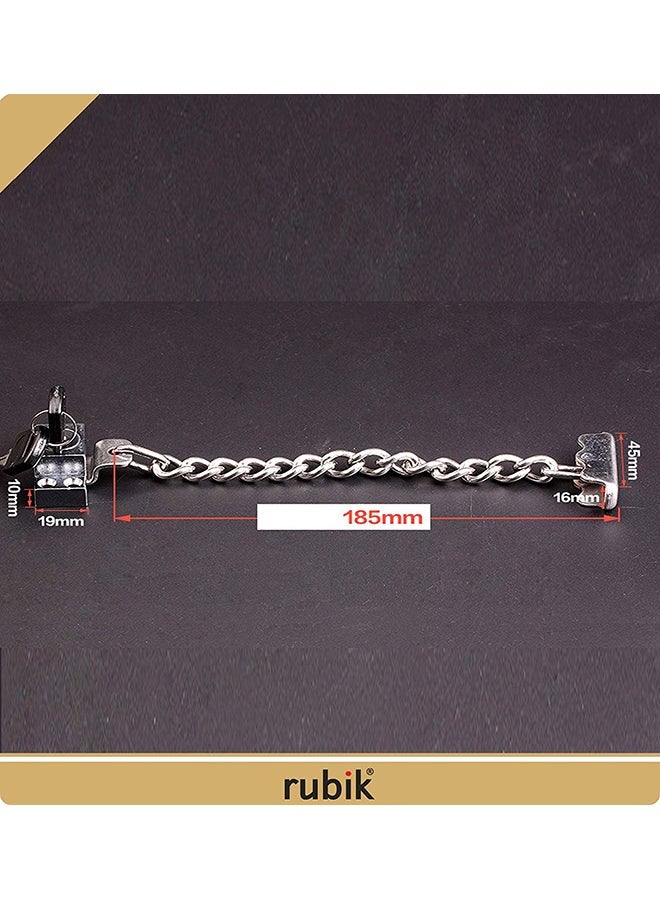 NIBEMINENT Anti Theft Home Lock With Key Silver 185mm - Image 3