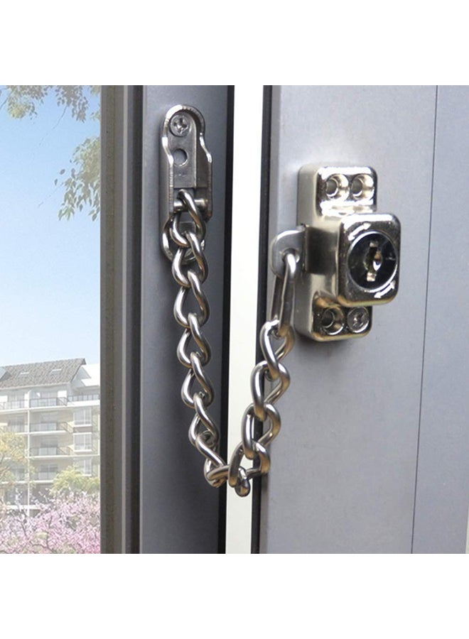 NIBEMINENT Anti Theft Home Lock With Key Silver 185mm - Image 2