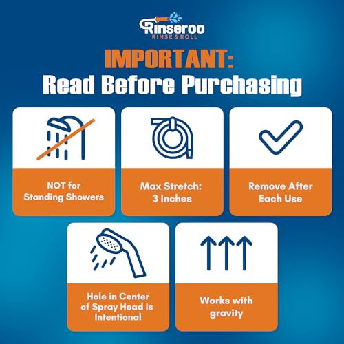 Rinseroo Slip-On Bathtub Faucet Sprayer Attachment. Ultra-Flex Dog Shower Adapter Portable With Pet Showerhead. Attach to Tub Spout 5 Foot Hose. No Install for Speedy Washing - Image 3