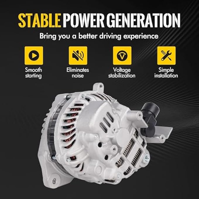 KUSATEC 31100RNAA01 New Alternator Compatible with Honda Civic 2006 2007 2008 2009 2010 2011 L4 1.8L, 12V 90A CW OE 11176N 31100RNAA012M2 - Image 3
