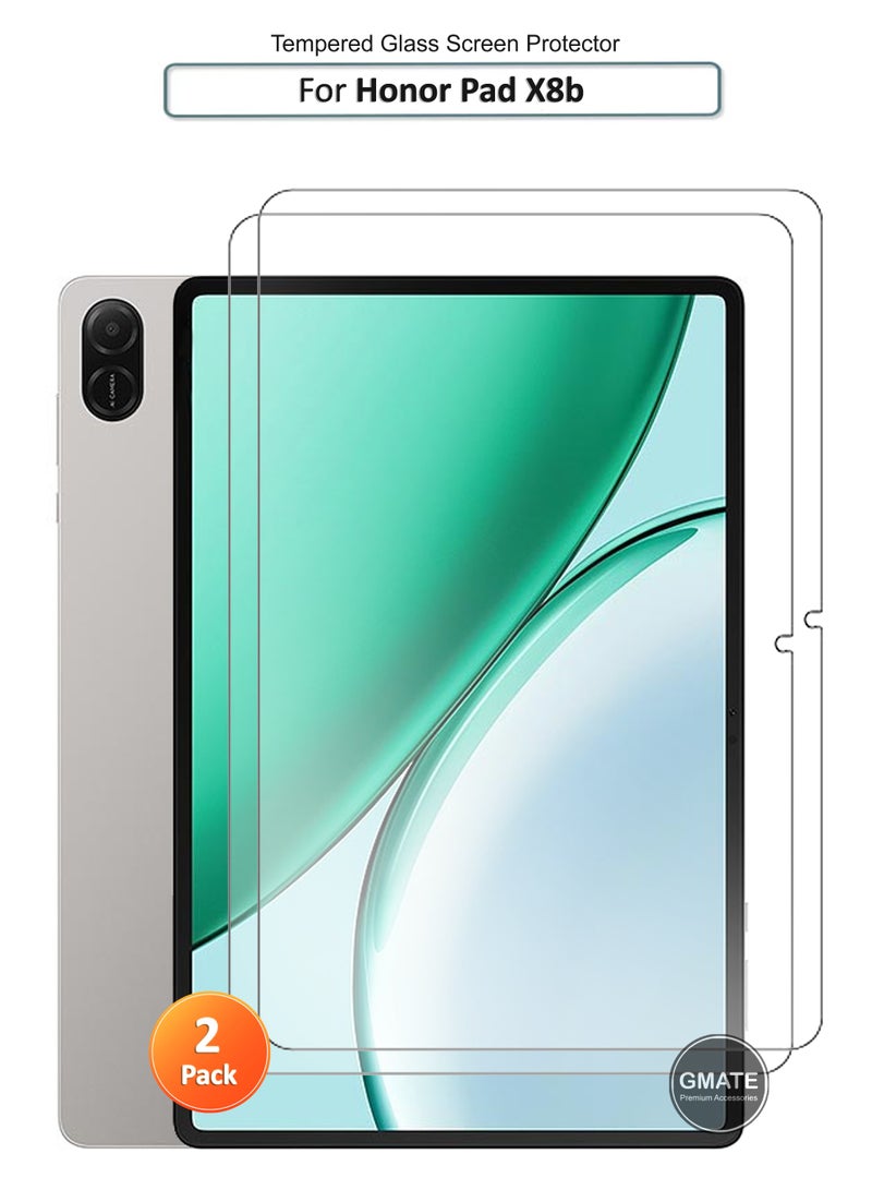 GMATE Honor Pad X8b - Combo Pack Tempered Glass Screen Protector - Premium HD Delicate Touch , Higher Transparency , Easy to Install ,Anti-scratch and Bubble-free Screen Protector - Clear - Image 1