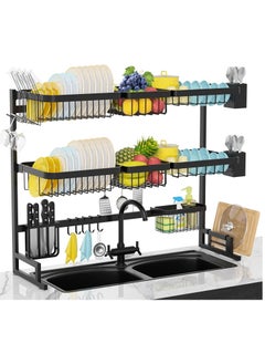 DubaiGallery 3 Layer Kitchen Organizer Dish Rack Over Sink Cutlery Utensils Washing Cutlery Holder Draining Board Kitchen Storage Dish Drainer Draining Rack  - Image 1