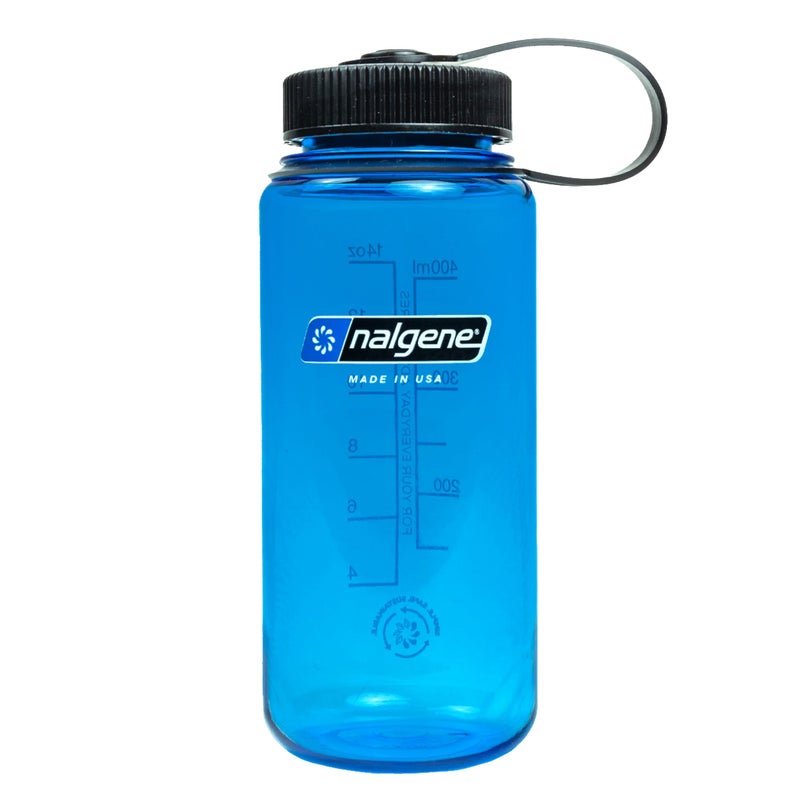 Nalgene Sustain Tritan BPAFree Water Bottle Made with Material Derived from 50 Plastic Waste using ISCC certified mass balance 16 OZ Wide Mouth Slate Blue