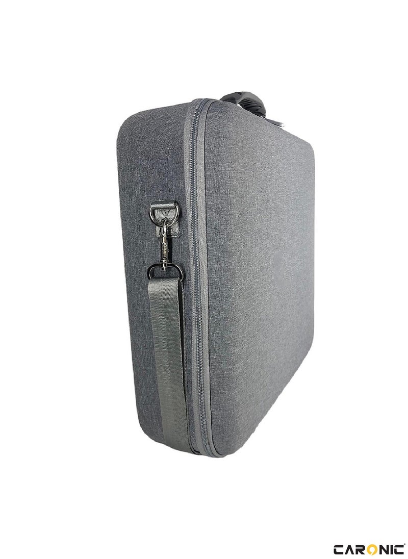 CARONIC PS5 Carrying Case Travel Storage Bag Compatible with Playstation 5 Slim Grey  - Image 4