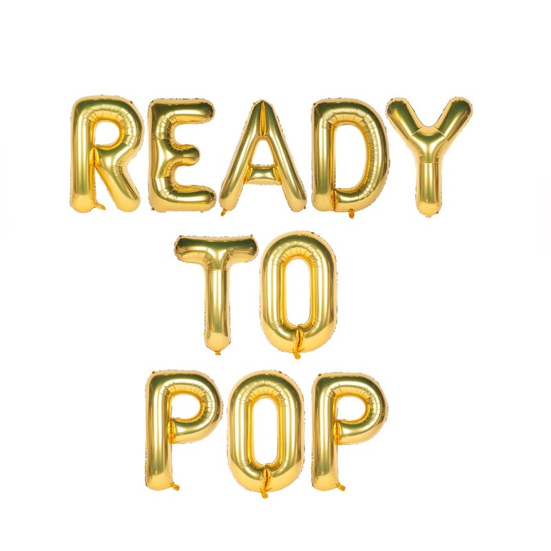 Atpata Funky Baby Shower Title Phrase Text Foil Balloons for Baby Announcement/Baby Shower Party Decoration (Ready To Pop) - Image 5