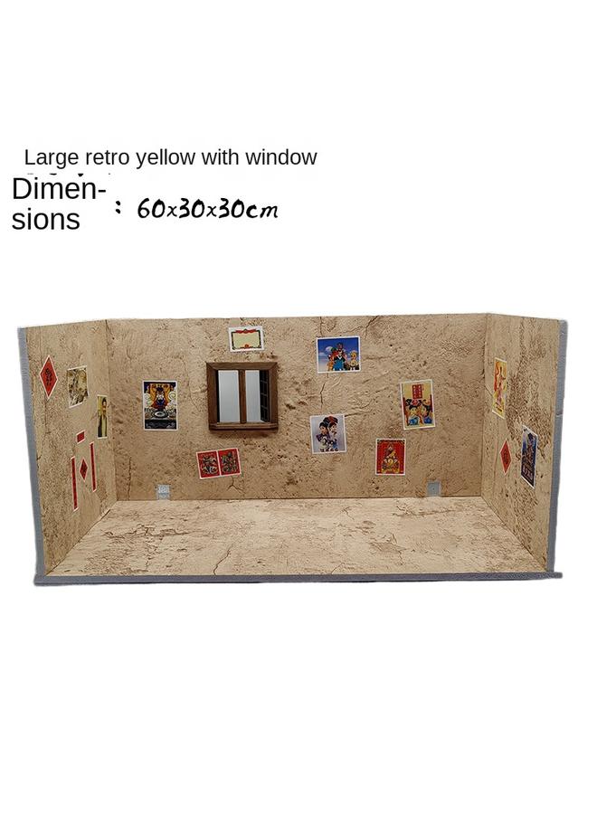 Bluejw Stall Kitchenette Retro Background Wall Family Antique Background Wall Night Market Mini Kitchen Background Board - Image 5