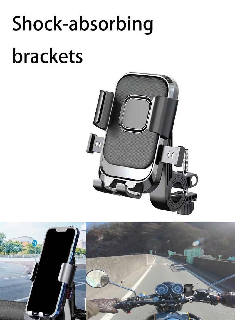 KENSUO Adjustable Bicycle Motorcycles Mobile Holder For All Phones 2in1 Steady Anti Shake Cellphone Stand Holder - Image 1