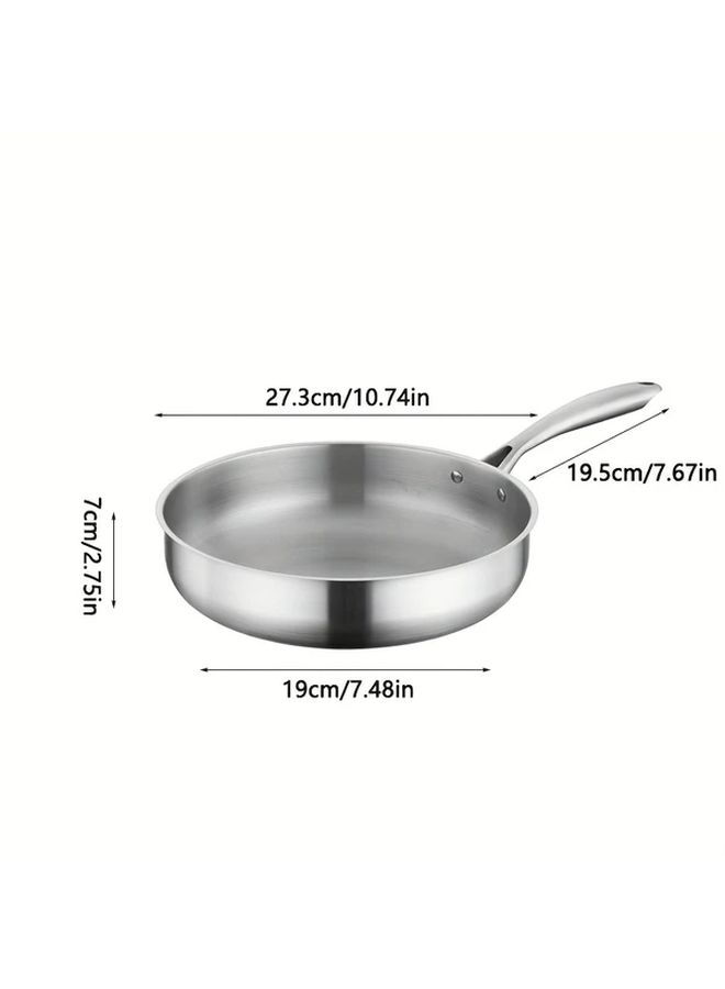 24cm Stainless Steel Non Stick Frying Pan Dishwasher Safe For Induction Gas Stoves - Image 5