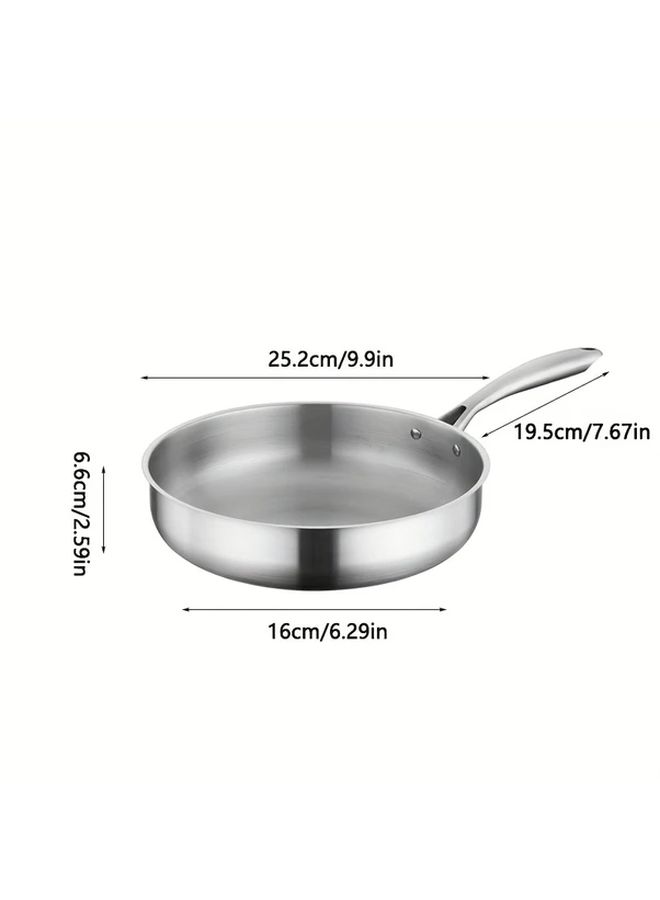 24cm Stainless Steel Non Stick Frying Pan Dishwasher Safe For Induction Gas Stoves - Image 3