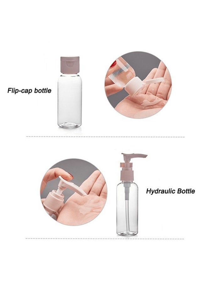 11pcs Travel Bottles Set With Toiletry Bag For Empty Refillable Travel Size Containers With Storage Bag