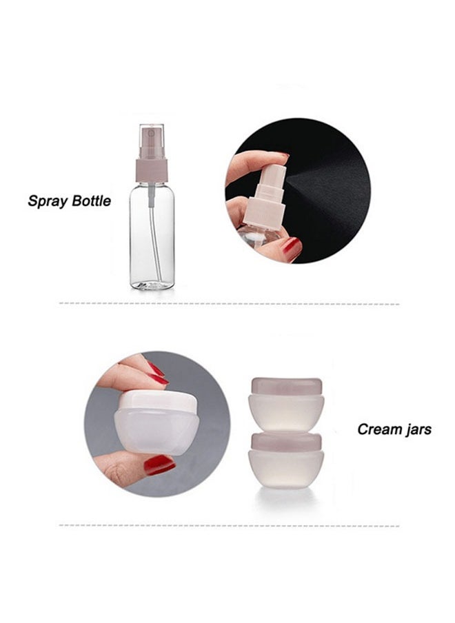11pcs Travel Bottles Set With Toiletry Bag For Empty Refillable Travel Size Containers With Storage Bag