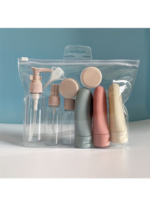 11pcs Travel Bottles Set With Toiletry Bag For Empty Refillable Travel Size Containers With Storage Bag