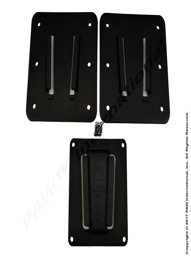 PAW International RV TV Bracket Black 3 Piece Set | 1-Polymer TV Bracket (VESA 100x100mm) | 2-Black Polymer Wall Mounts - Image 1