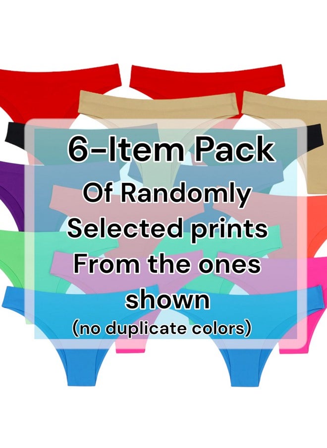 ToBeInStyle - ToBeInStyle Junior Women's No Show No Panty Line Underwear - Tangas Basic Assortment - Large - Image 1