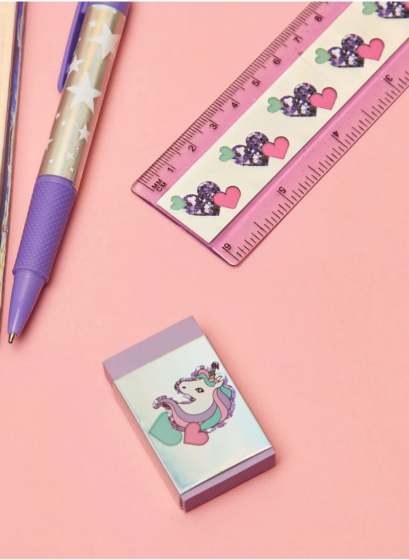 Claires Unicorn Multicolored Stationery Set