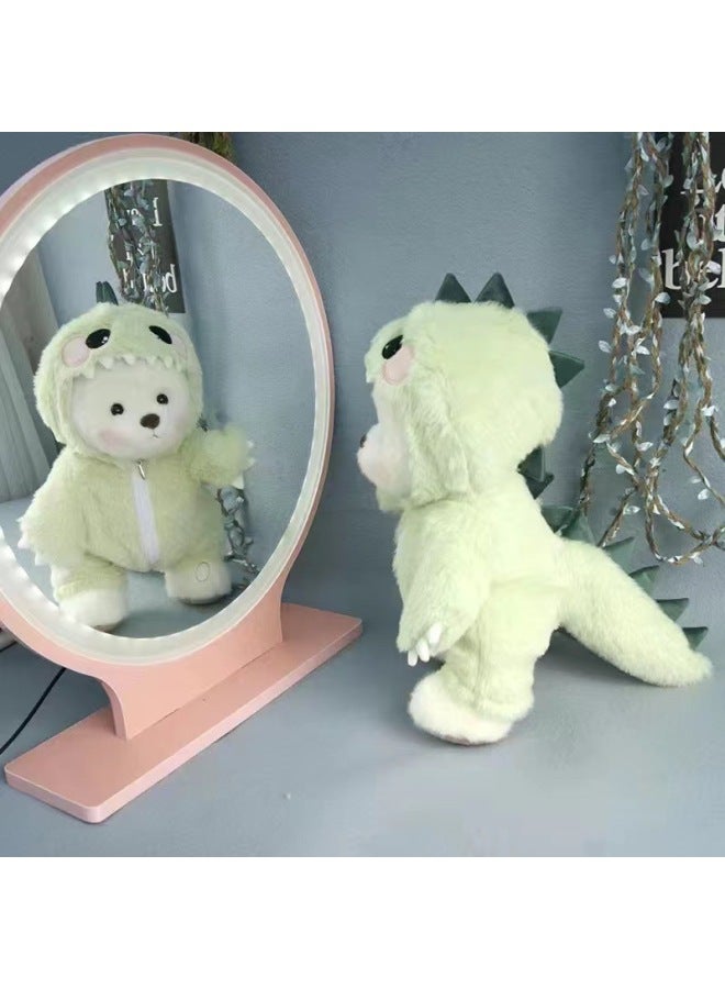 [only Sell Clothes] Internet Celebrity 30cm Jointed Bear Plush Doll Doll Replacement Clothes Teddy Bear Jumpsuit-Color:Green Dinosaur Jumpsuit-Height:30cm - Image 1