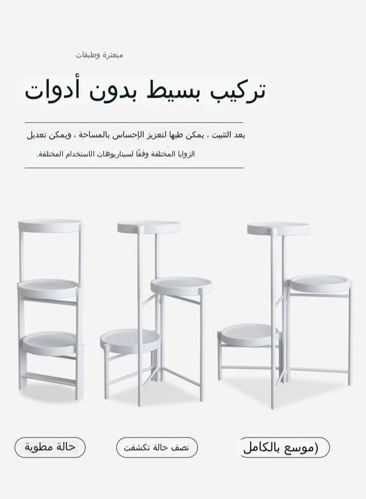 ميكسد 4 طوابق مصنع رفوف معدنية داخل وخارج الغرفة ، وارتفاع زاوية مصنع رفوف الزهور الباحة شرفة متعددة عرض مصنع رفوف غرفة المعيشة حديقة مكتب - Image 4