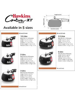 Hawkins Contura Black XT Induction Compatible Inner Lid Aluminium Pressure Cooker, 3 Litre, Black (CXT30) - pzsku/Z7C8537F0D00CF8079566Z/45/_/1739212859/64cab55c-0d26-4646-bd62-a7ac4272773b