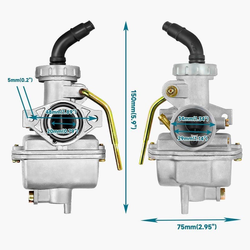 PZ22 Carburetor Kit Filter Throttle Intake Pipe Kit for Motorcycles Dirt Bike Off-road ATVs Replacement Accessories - Image 3