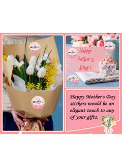 FaCraft Happy Mothers Day Stickers 1.5" Floral Mothers Day Gift Stickers 36Pcs Mother'S Day Labels Stickers Mother'S Day Present Label For Envelope Seals Gift Tag Cards Boxes Mothers Day Party Favor  - Image 4