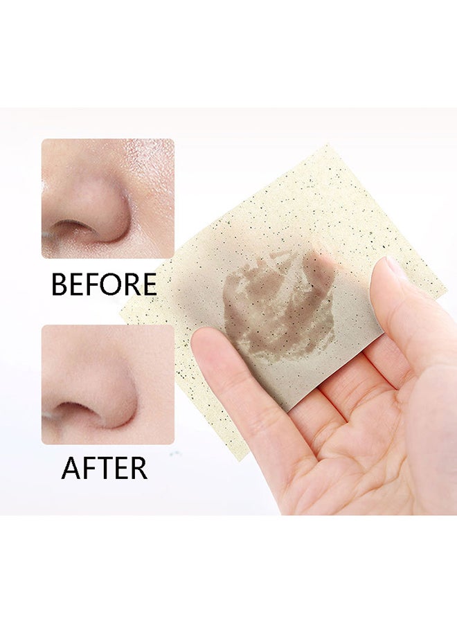TOEON 100-Piece Bamboo Charcoal Oil Blotting Paper Set Black - Image 2