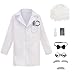GRAJTCIN Mad Scientist Costume Kids Lab Coat 100th Day of School Classroom Activities Boys and Girls Halloween Cosplay M White - Image 3