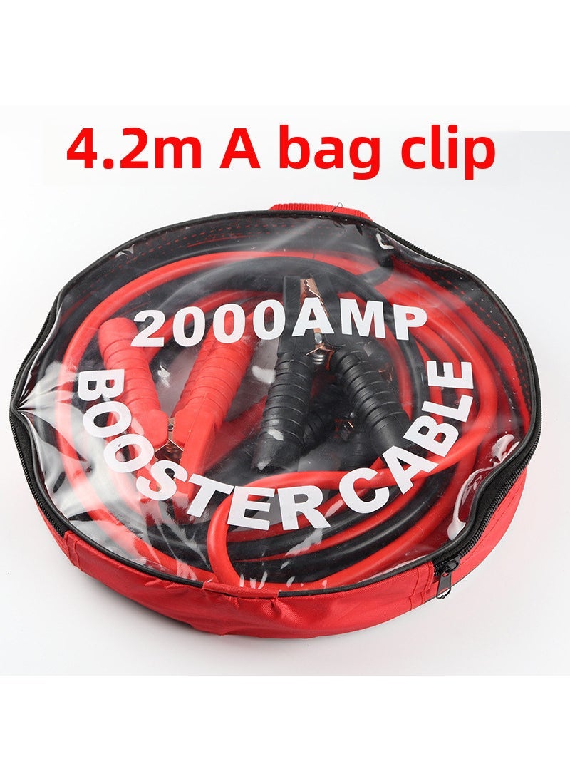 Generic - 2000A Pure Copper Jumper Cables 4 m 2000A [round bag]] - Image 1