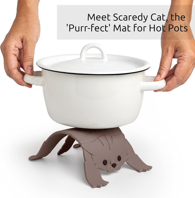 OTOTO Trivet for Kitchen Counter - Hot Pot Holder Trivet for Table - BPA Free Hot Pads for Kitchen Counter - Heat Resistant (Gray) - Image 3