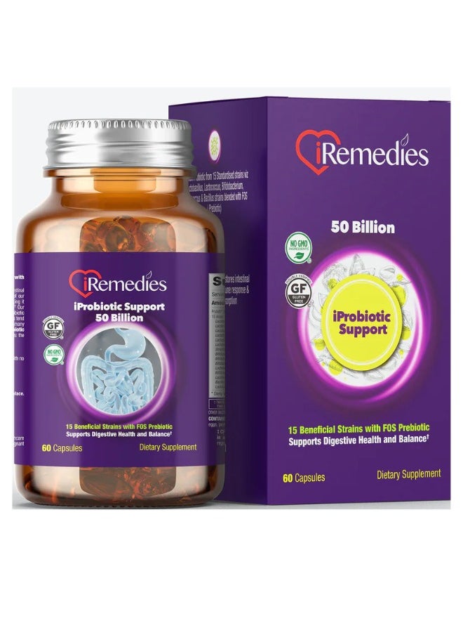 iRemedies iProbiotic Support 50 Billion 60 capsules 