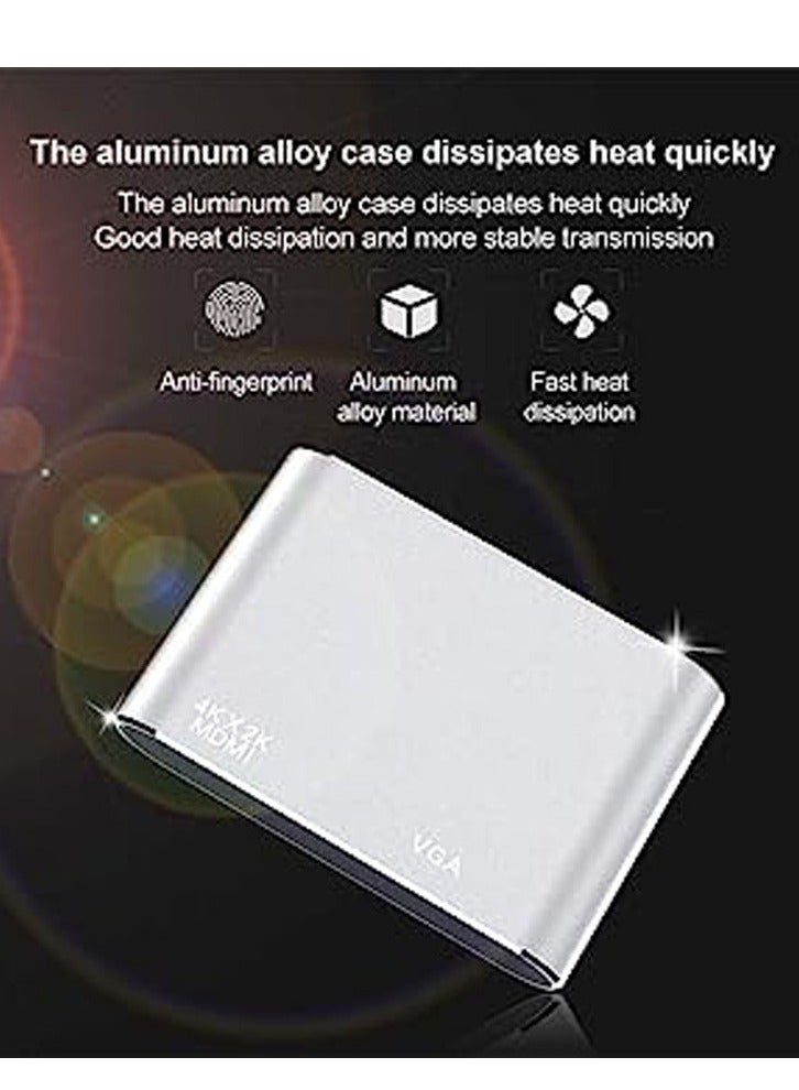 محول يو اس بي سي الى اتش دي ام اي فغا ، 2 في 1 يو اس بي 3.1 تايب سي الى اتش دي ام اي 4 كيه محول فيديو متوافق مع ماك بوك برو / اير 2020 2019 ، ايباد برو ، سيرفيس - Image 3