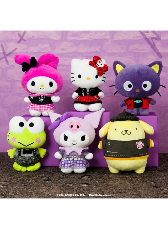 Jazwares Hello Kitty and Friends Series 2, Keroppi 8-inch Punks Plush - Officially Licensed Sanrio Product from Jazwares - Ages 6+  - Image 2