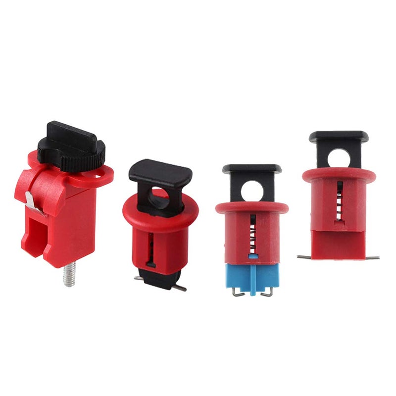 klarako 4 Pcs Miniature Circuit Breaker Lockout Red, Made of Glass Filled Nylon, Sturdy and Durable in Use - Image 4