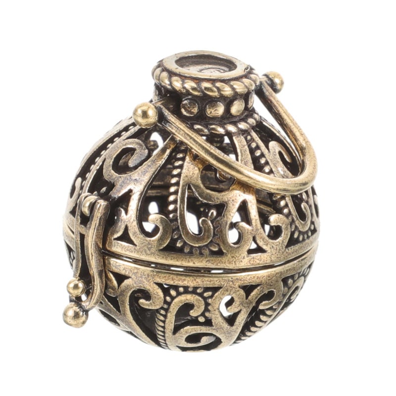 Brass Car Pendant Diffuser Aromatherapy Ball Decorative Essential Oil For Home Gift - Image 2