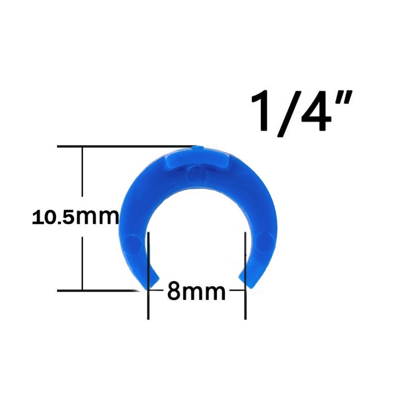 Jiuwu 1/4 Inch Locking Clips 50 Pcs Reverse Osmosis Clip Ro Water Line Clips Blue Clip For Locking Quick Connect Fittings For Ro Reverse Osmosis Water Filter Fittings - Image 3