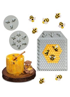 Honeycomb Bees Silicone Fondant Cake Mold, 3Pcs 7 Cavity Bumble Bee Silicone Mold, Beehive Silicone Baking Molds, Silicone Cupcake Decorating Fondant Candy Baking Cake Moulds, Sugar Cube Mold - pzsku/Z7C85CF6E3F5B13303D4EZ/45/_/1733731464/7de1454b-b558-4799-8598-093ba37a937e