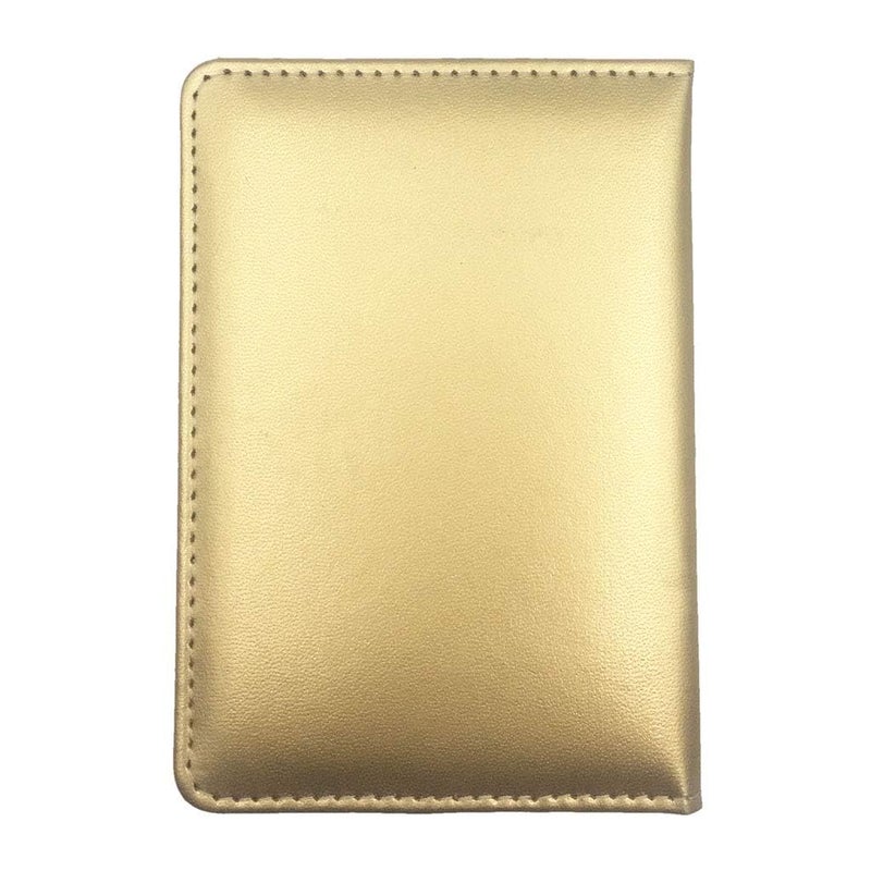 Missmore PU Leather Passport Cover with Gold USA Logo Printed for Travel (Champagne) - Image 3