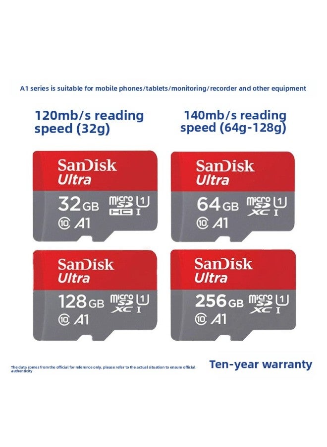 Shandi Memory Card 64g Mobile Phone Monitoring Camera High Speed Sd Card CarLog Memory Card TF Card 128g-Color:Official Genuine Product-a1 High Speed-Capacity:32GB