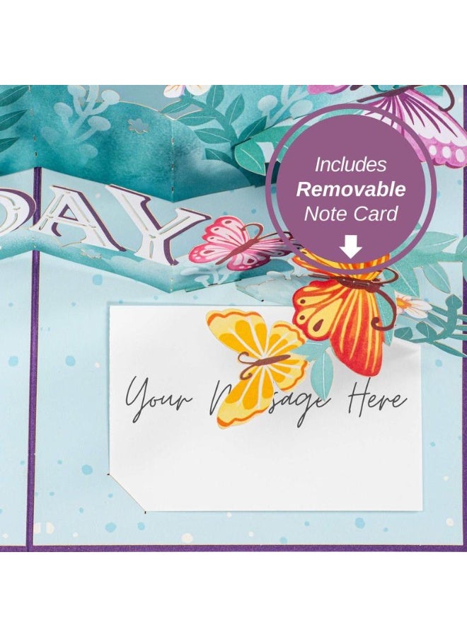 Paper Love Mother's Day Pop Up Card 3D Laser Cut Butterflies Hummingbirds - Image 3