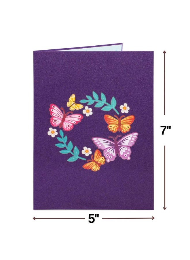 Paper Love Mother's Day Pop Up Card 3D Laser Cut Butterflies Hummingbirds - Image 4