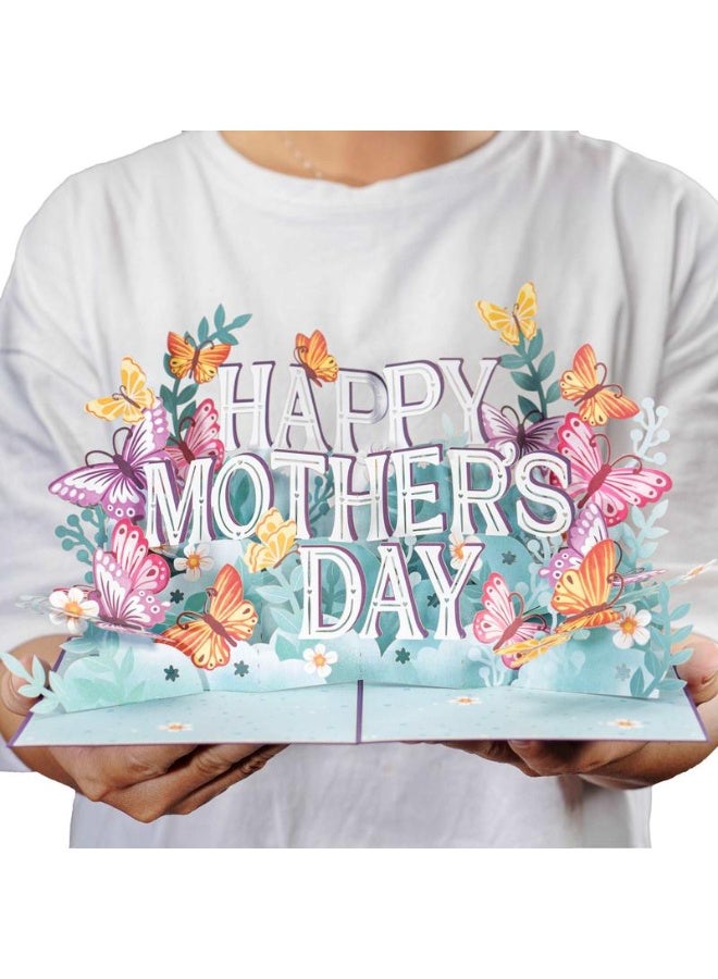 Paper Love Mother's Day Pop Up Card 3D Laser Cut Butterflies Hummingbirds - Image 2