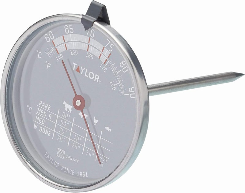 Taylor Meat Oven Thermometer Probe, Pro Food Thermometer with Meat and Fish Chart, 140°F to 190°F Range Diverse operating method fit - Image 2