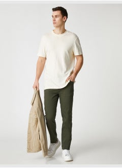 KOTON Canvas Trousers 5 Pocket Detailed Buttoned  - Image 1