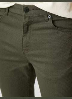 KOTON Canvas Trousers 5 Pocket Detailed Buttoned  - Image 5