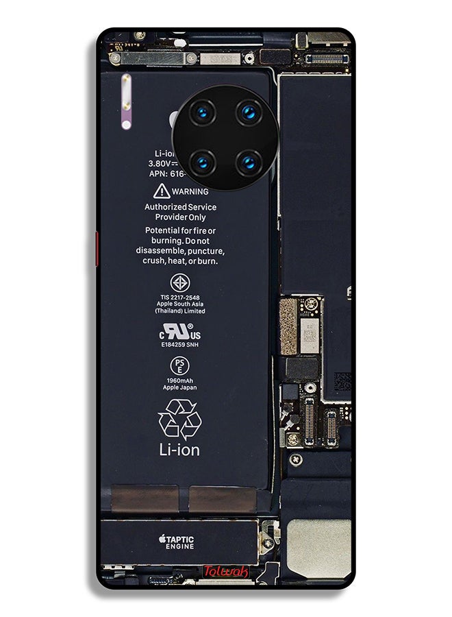 Tolwak Huawei Mate 30 Pro 5G Protective Case Cover Phone Circuit Pattern - Image 2