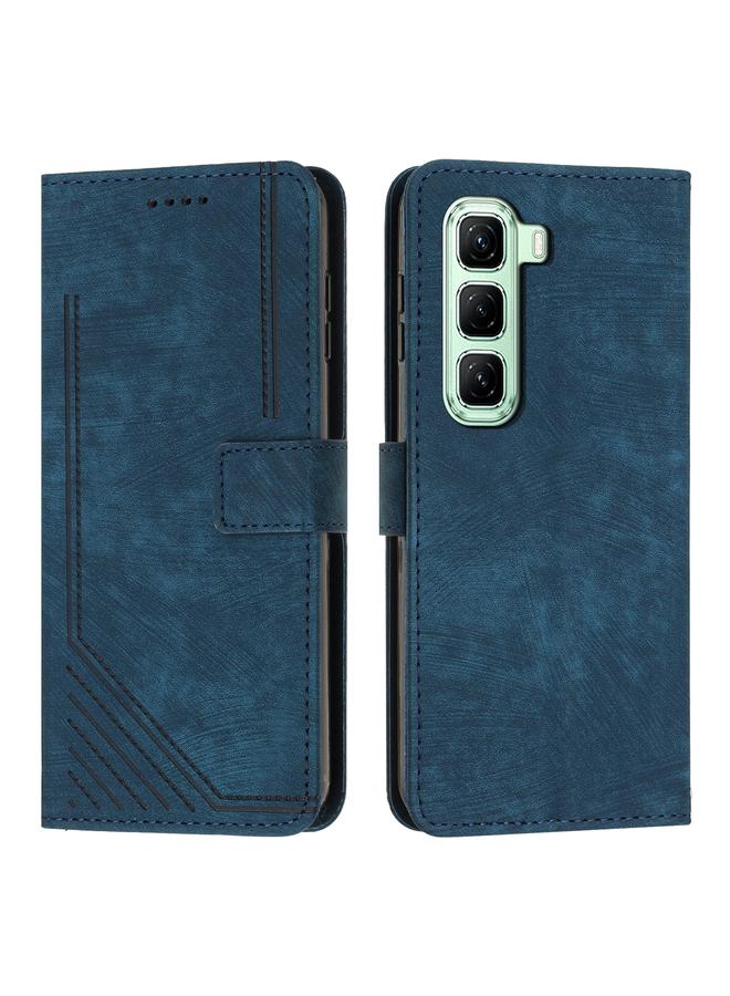 Zaboon Case For Infinix Hot 50 5G Skin Feel Stripe Pattern Leather Phone Case - Image 1