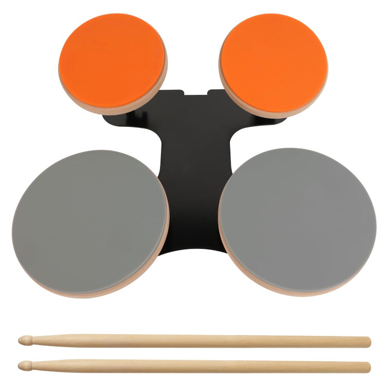 Kmise 4-Piece Silent Drum Practice Pad Kit with Drum Sticks,Portable and Adjustable Drum Pad for Quiet Practice, Perfect Snare Drum Practice Pad Kit for All-ages Drummers - Image 1