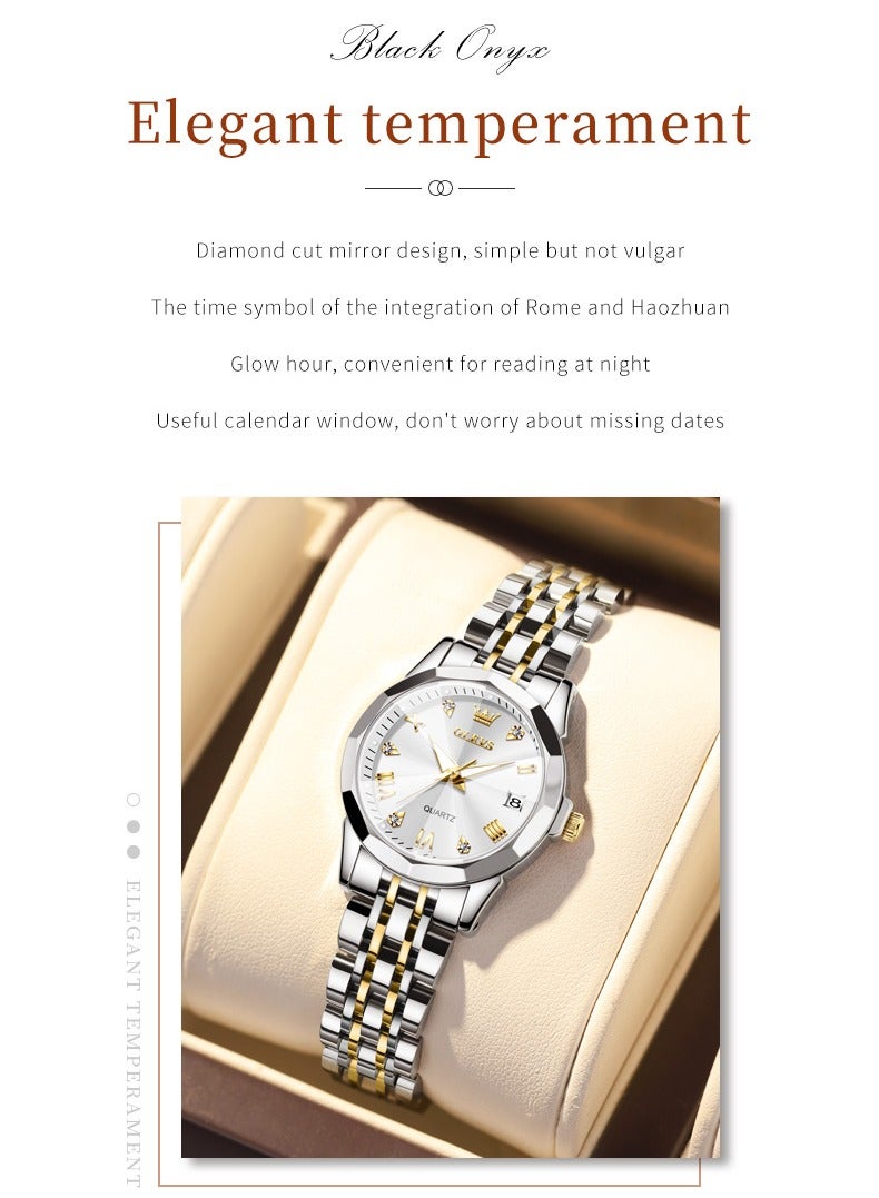 OLEVS Watches for Women Stylish Stainless Steel Water Resistant Quartz Analog Watch 9931 - Image 4